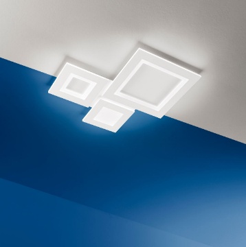 Immagine di Plafoniera Albers Bianca Quadrati Led 40w CCT Fan Europe