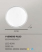 Immagine di Plafoniera Moderna Acrilico 50 cm Led CCT 40w Venere Fan Europe