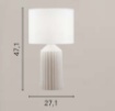 Immagine di Lampada Tavolo Ceramica Verde 47 cm Sahara Fan Europe