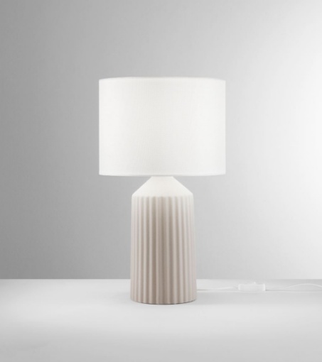 Immagine di Lume da Tavolo Ceramica Beige 47 cm Sahara Fan Europe