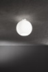 Immagine di Plafoniera Moderna Sfera Vetro Bianco 30 cm Ufo Perenz