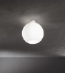 Immagine di Plafoniera Moderna Sfera Vetro Bianco 30 cm Ufo Perenz