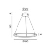 Immagine di Lampadario Circolare Grigio Led 66w 3000k Biemissione Edge Perenz
