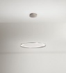 Immagine di Lampadario Edge Anello Grigio 80 cm Biemissione Led 86w 3000k Perenz