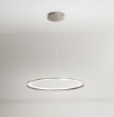 Immagine di Lampadario Grande Cerchio 100 cm Led Biemissione 3000k Edge Grigio Perenz