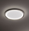 Immagine di Plafoniera Tonda 60cm Led Biemissione 3000k Edge Grigio Titanio Perenz