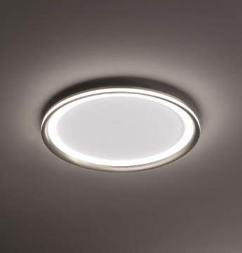 Immagine di Plafoniera Rotonda Piatta Edge Grigio 40 cm Led 3000k Perenz