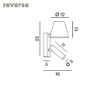 Immagine di Applique Marrone Per Camera da Letto Luce Orientabile Led 3000k Reverse Perenz