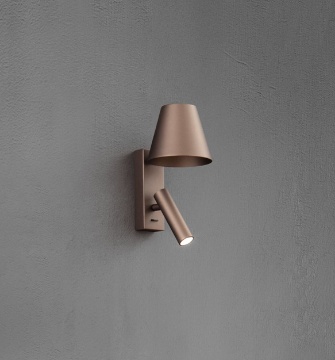 Immagine di Applique Marrone Per Camera da Letto Luce Orientabile Led 3000k Reverse Perenz