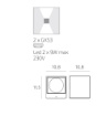 Immagine di Applique Cubo Biemissione Gx53 Esterni Spa Top Light IP54