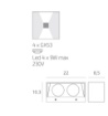 Immagine di Applique Rettangolare Esterno GX53 Luce Sopra Sotto Spa Top Light IP54
