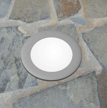 Immagine di Segnapassi Incasso Calpestabile Tondo Capri Grigio 16cm Gx53 Top Light