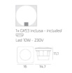 Immagine di Incasso Calpestabile da Esterno Quadrato IP67 Capri Nero Gx53 Top Light