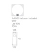 Immagine di Lampioncino Grigio Basso Quadrato Per Giardini Led Gx53 Lodi Top Light
