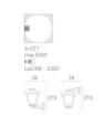 Immagine di Lanterna Applique In Resina Grigio Per Esterni IP55 Lerici Top Light