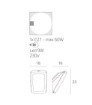 Immagine di Faro Esterno Da Parete In Resina Grigio IP66 1xE27 Trento Top Light