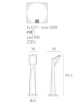 Immagine di Lampioncino Per Esterno 94 cm Grigio IP66 Top Light Trento