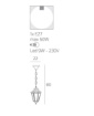 Immagine di Lampadario Classico Per Esterni Nero In Resina IP55 Asti Top Light