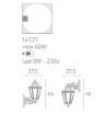 Immagine di Applique Classica Nera In Resina Da Esterno IP55 Asti Top Light