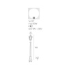 Immagine di Lampioncino Bianco In Resina 140cm Per Esterno IP55 Asti Top Light