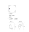Immagine di Applique Lanterna Esterno Bianca In Resina IP55 Alba Top Light