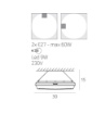 Immagine di Lampada Squadrata Esterno Siena Grigio Da Parete Soffitto 2xE27 Top Light IP66