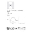 Immagine di Applique Biemissione Esterno Aosta Bianco Top Light IP55 Led Gx53 Incluse