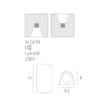Immagine di Applique Esterna Aosta Nero Monoemissione Led GU10 Top Light IP55