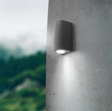 Immagine di Applique da Esterno IP55 Aosta Grigio Anti Corrosione 1xGU10 Top Light