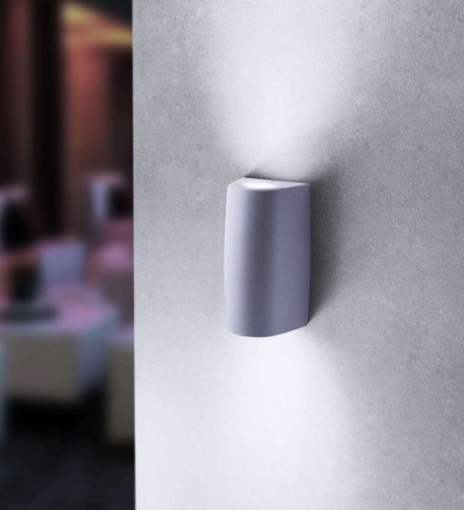 Immagine di Applique Per Esterno Bi Emissione GU10 Aosta Grigio Top Light IP55
