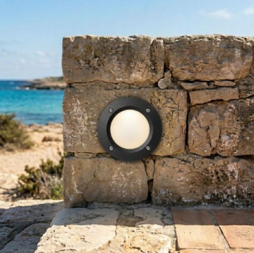 Immagine di Segnapassi Esterno Incasso Parete Parma Nero Led Gx53 Top Light IP66