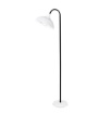 Immagine di Piantana Moderna Nera Orientabile 180 cm Cupola Bianca Swan Perenz