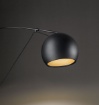 Immagine di Lampada da Terra Arco Regolabile Nero Pulley Perenz