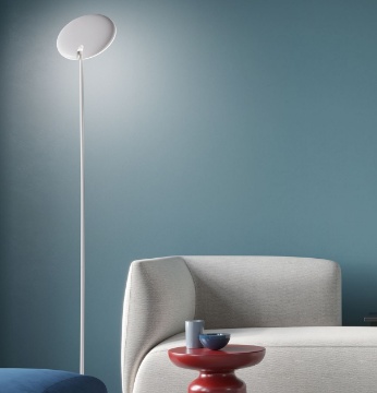 Immagine di Piantana Moderna Bianca 183 cm Led Orientabile Dimmer Ophelia Perenz