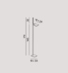 Immagine di Piantana Slim Bianca Regolabile 179cm Led Dimmer CCT Radiante Perenz