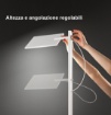 Immagine di Piantana Slim Bianca Regolabile 179cm Led Dimmer CCT Radiante Perenz