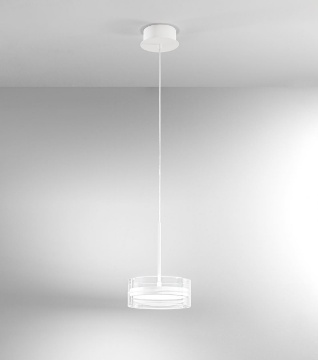 Immagine di Sospensione Penisola Aere Pendente Bianco Led 3000k Dimmer Perenz