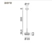 Immagine di Sospensione Penisola Aere Pendente Bianco Led 3000k Dimmer Perenz