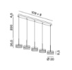 Immagine di Lampadario Lineare Pendenti Oro Rosa Led Dimmer 3000k Aere Perenz