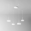 Immagine di Lampadario Aere Perenz Bianco 4 Pendenti Decentrati Led Dimmerabile