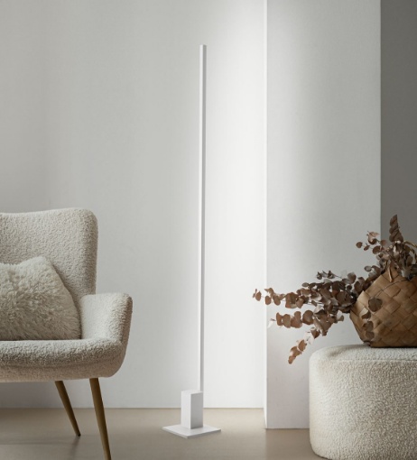 Immagine di Lampada da Terra Lineare Bianca Led Dimmer 30w CCT Syncro Perenz