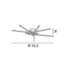 Immagine di Plafoniera Syncro Nera 6 Bacchette Led 70w CCT Perenz
