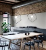 Immagine di Lampadario Moderno Cube Perenz Metallo Nero 35x35cm