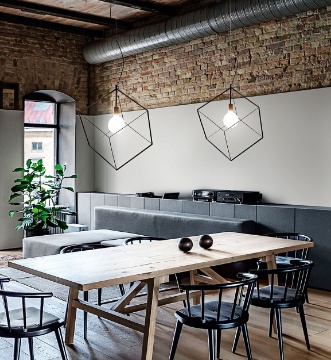 Immagine di Lampadario Moderno Cube Perenz Metallo Nero 35x35cm