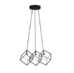 Immagine di Lampadario Moderno Nero 3 Luci Per Cucina Cube Perenz