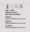 Immagine di Applique Rettangolare Rummo Perenz Bianca 59 cm Bi Emissione Led 20w 3000k