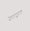 Immagine di Applique Led 3000k Marrone Rummo Perenz Rettangolare 39 cm