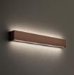 Immagine di Applique Led 3000k Marrone Rummo Perenz Rettangolare 39 cm
