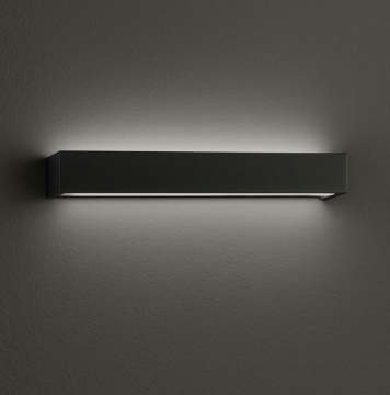 Immagine di Applique Led Moderna Nero 59 cm Biemissione Rummo Perenz
