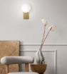 Immagine di Applique Talia Perenz Ottone Sfera Bianca Led 8w 3000k Per Bagno